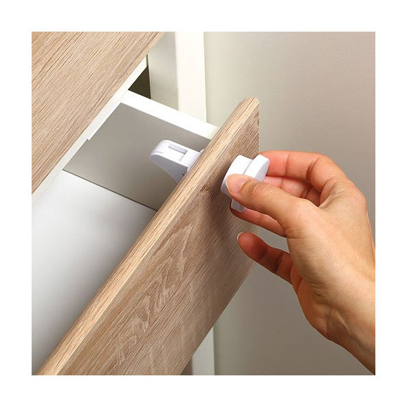 BABYONO Zámky bezpečnostné magnetické White 4 ks