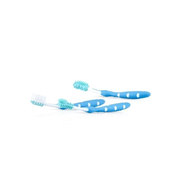 NUBY Zubné kefky súprava 3 ks modrá 3 m+
