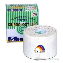 TEMTEX KINESOLOGY TAPE tejpovacia páska, 5cmx5m, biela 1ks