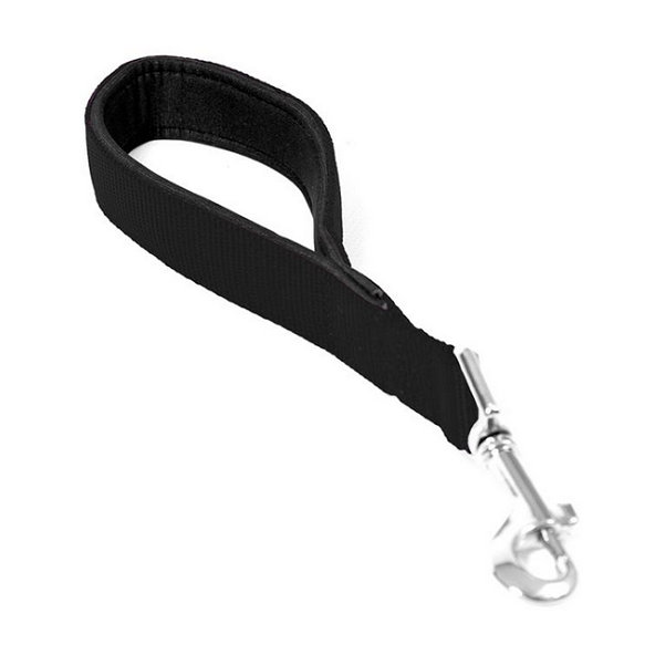 Vodítko DUVO+ Nylon Krátke čierne dvojité 30cm/25mm