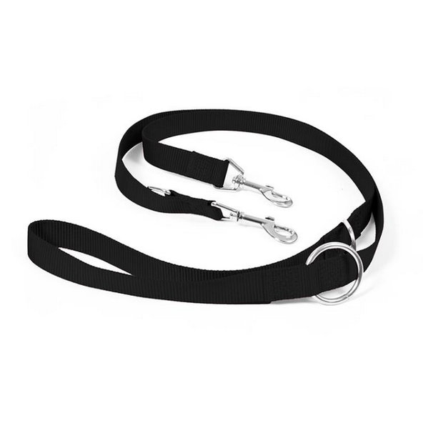 Vodítko DUVO+ Nylon Nastaviteľné čierne 200cm/25mm