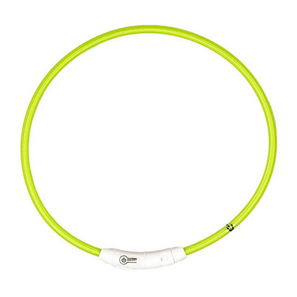 Obojok DUVO+ LED Svietiaci dog zelený nylonový 65cm