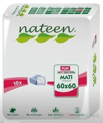 E-shop Nateen MATI PLUS M podložka pod pacienta (60x60cm), savosť 700ml, 10ks