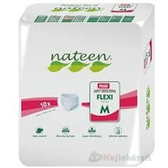Nateen FLEXI PLUS M nohavičky plienkové, obvod bokov 90-130cm, savosť 2150ml, 10ks