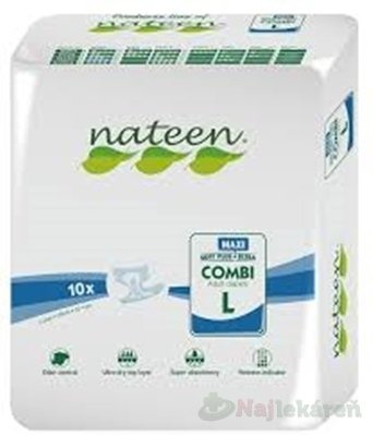 E-shop Nateen COMBI MAXI L plienky inkontinenčné, obvod bokov 115-150cm, savosť 3450ml, 10ks