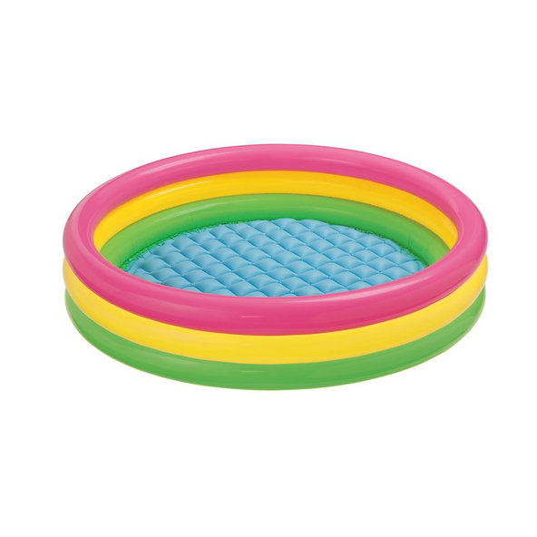 INTEX Bazén nafukovacie dno dúhový 147x33 cm od 2 rokov