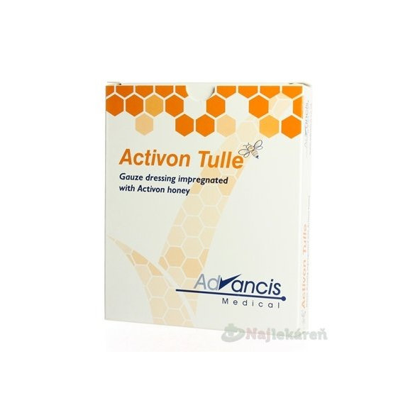 ACTIVON TULLE  nepriľnavé gázové krytie  3-vrstvové (10x10cm) 5ks