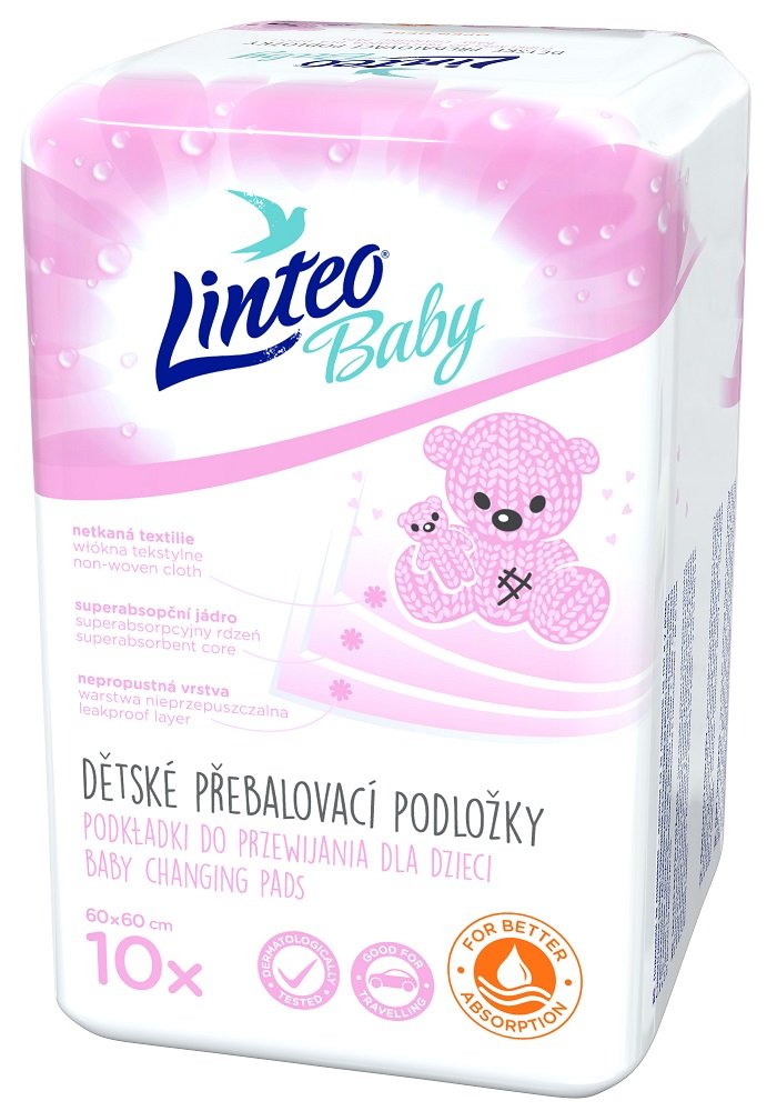 E-shop LINTEO BABY Podložky detské prebaľovacie 10 ks 60x60 cm