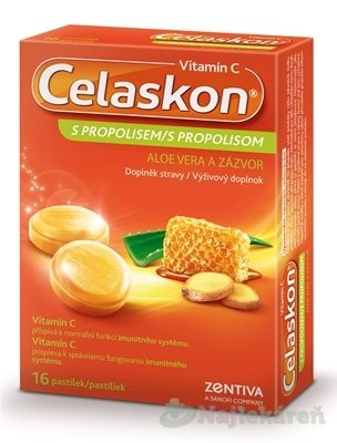 E-shop CELASKON (propolis+zázvor+aloe vera) 16ks