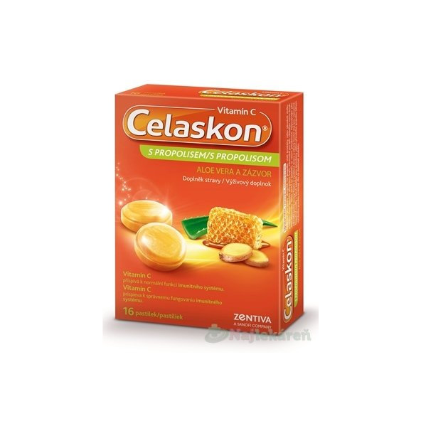 CELASKON (propolis+zázvor+aloe vera) 16ks