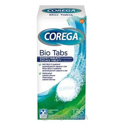 COREGA BIO Tabs na zubné náhrady 136 tabliet