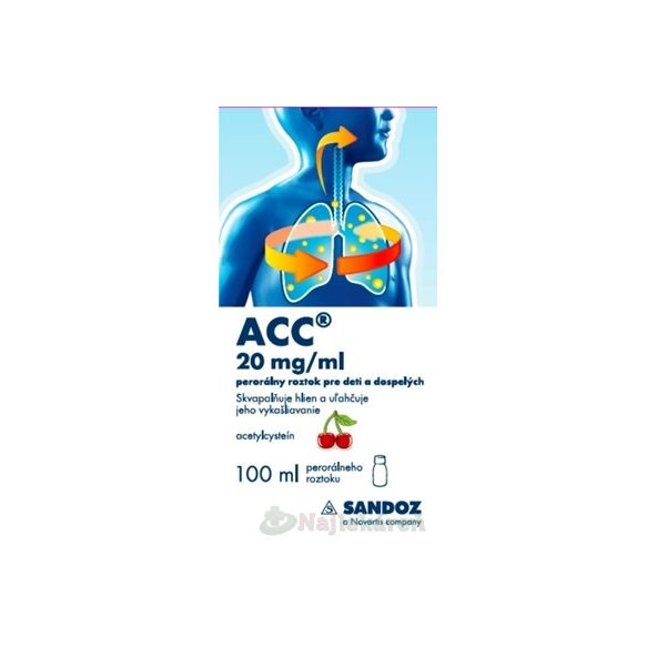 ACC 20 mg/ml perorálny roztok pre deti a dospelých 100 ml