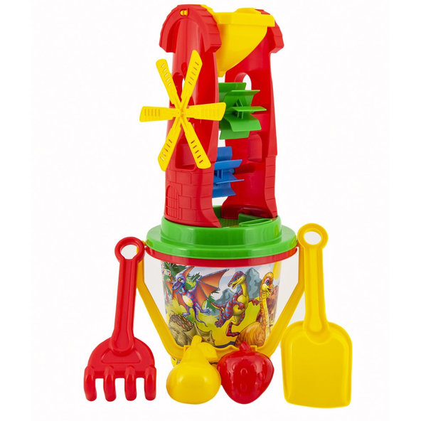 TEDDIES Sada na piesok vedro, mlynček s doplnkami 4 druhy, 12m+