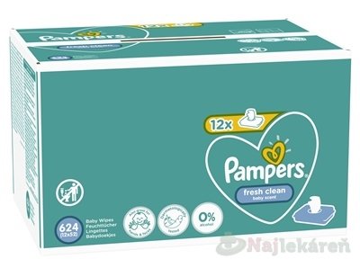E-shop PAMPERS Baby Wipes Fresh Clean Box (12x52ks)