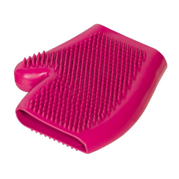 Gumená masážna rukavica purpurová