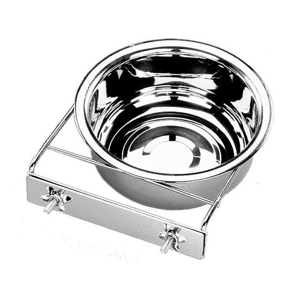 Nerezová miska pre psy s držiakom L 2,7l