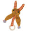 Plyšový zajac s kruhom oranžový 20cm
