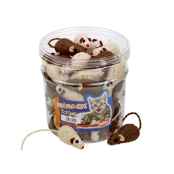 Sisalové myšky hračka 45 ks
