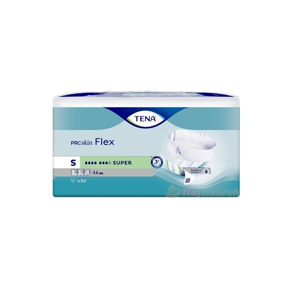 TENA Flex Super S, inkontinenčné nohavičky (veľ.S), 30ks