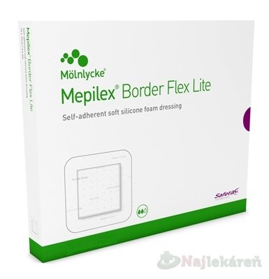 E-shop Mepilex Border Flex Lite samolepivé krytie na rany, silikónové 10x10cm, 5ks