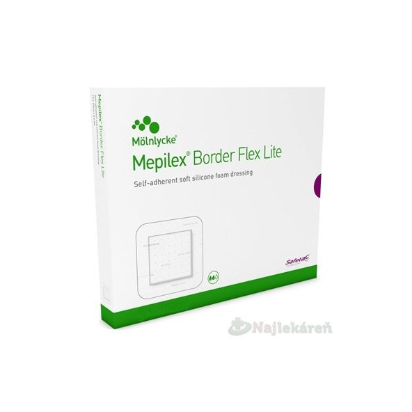 Mepilex Border Flex Lite samolepivé krytie na rany, silikónové 10x10cm, 5ks