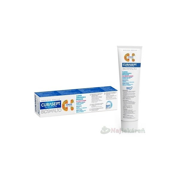 CURASEPT BIOSMALTO JUNIOR, ovocná zubná pasta, 75ml