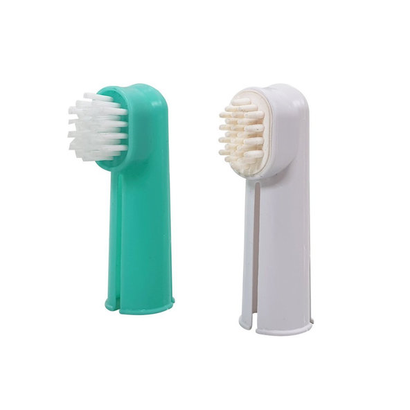 Zubná kefka pre psy a mačky na prst 2ks