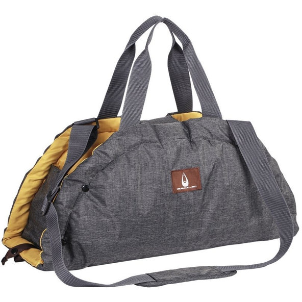 Prepravná taška pre psy a mačky "Shelly" 3v1 sivá/horčicová 72x55cm