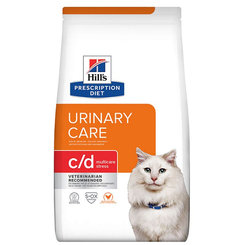 HILLS PD Feline c/d Urinary Stress Chicken Dry granule pre mačky 400g