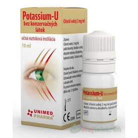 Potassium-U bez konzervačných látok očná roztoková instilácia 10 ml