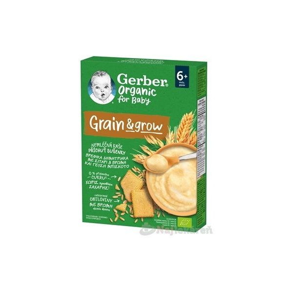 Gerber Organic Nemliečna KAŠA Sušienky