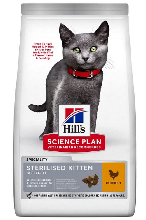 E-shop HILLS SP Feline Kitten Sterilised Chicken granule pre mačiatka 0,3kg