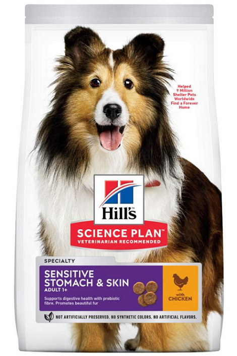 E-shop HILLS SP Canine Adult Sensitive Stomach & Skin Medium Chicken 2,5kg