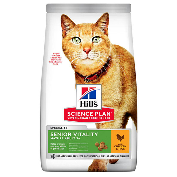HILLS SP Feline Adult 7+ Youthful Vitality Chicken granule pre mačky 1,5kg