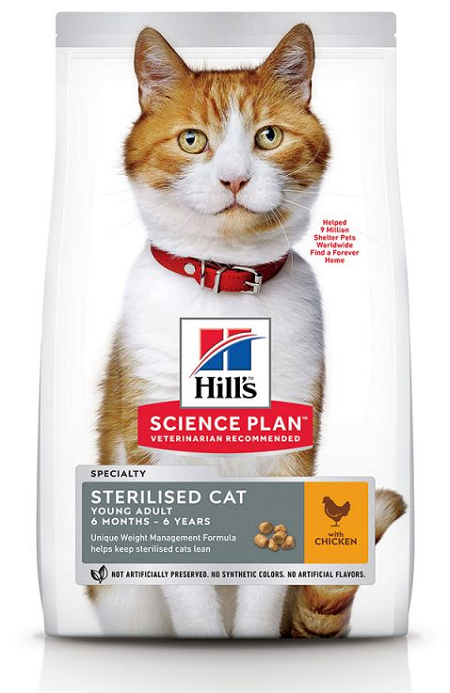 E-shop HILLS SP Feline Young Adult Sterilised Cat Chicken granule pre kastrované mačky 300g
