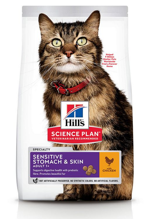 E-shop HILLS SP Feline Adult Sensitive Stomach & Skin Chicken 1,5kg