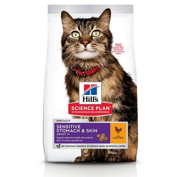 HILLS SP Feline Adult Sensitive Stomach & Skin Chicken 1,5kg