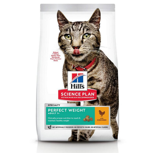 HILLS SP Feline Adult Perfect Weight Chicken granule pre mačky 1,5kg