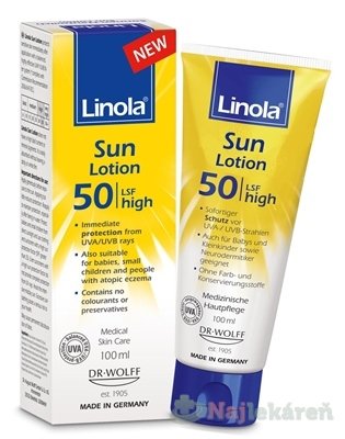 E-shop Linola Sun Lotion SPF50 100 ml