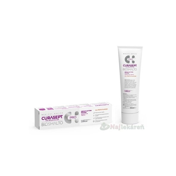 BIOSMALTO SENSITIVE TEETH, dentálna pena na citlivé zuby, 50ml