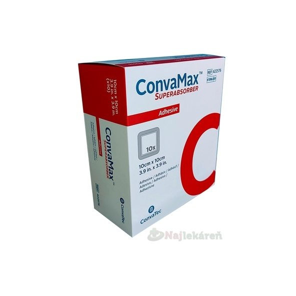 ConvaMax Krytie na rany superabsorpčné, 10x10cm, 10ks