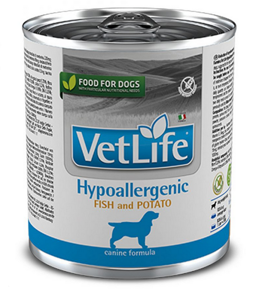 E-shop Farmina Vet Life dog hypoallergenic fish & potato konzerva 300g