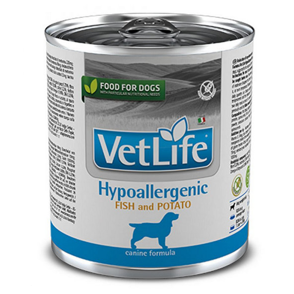 Farmina Vet Life dog hypoallergenic fish & potato konzerva 300g