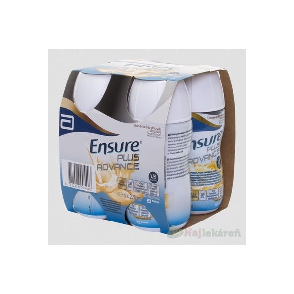 Ensure PLUS ADVANCE banánová príchuť 4x220 ml