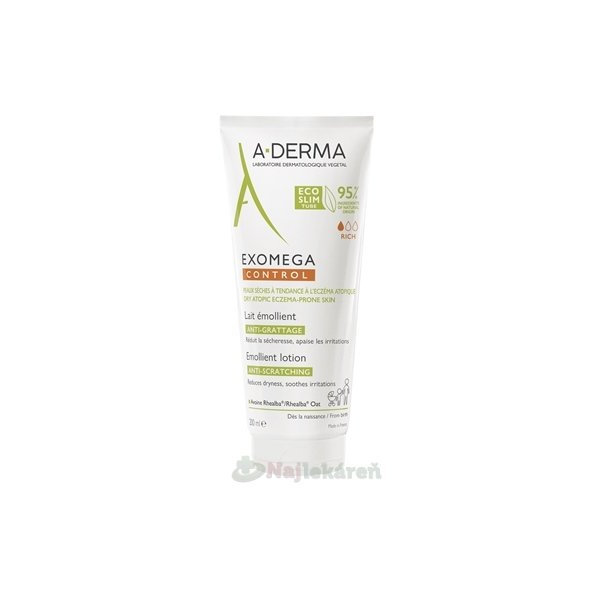A-DERMA EXOMEGA CONTROL Emolienčné mlieko 200ml