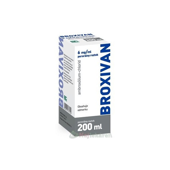 BROXIVAN 6 mg/ml perorálny roztok na vykašliavanie 200 ml