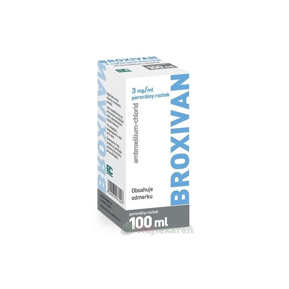 BROXIVAN 3 mg/ml perorálny roztok na vykašliavanie 100 ml