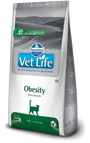 E-shop Farmina Vet Life cat obesity granule pre mačky 2kg