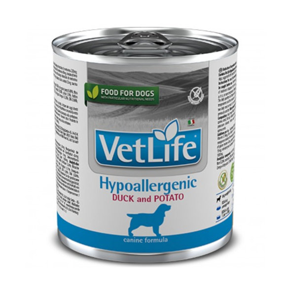 Farmina Vet Life dog hypoallergenic duck & potato konzerva 300g