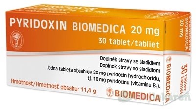 E-shop PYRIDOXIN BIOMEDICA 20 mg 3x10 tbl